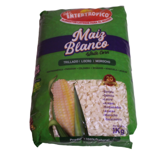 Maíz blanco trillado