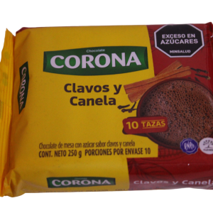 Chocolate corona con sabor clavos y canela