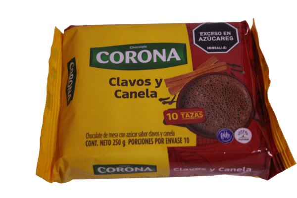 Chocolate corona con sabor clavos y canela