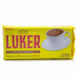 CHOCOLATE LÚKER CON AZÚCAR MORENO 500 GR.