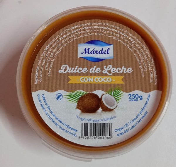 DULCE LECHE CON COCO MARDEL 250 GR.